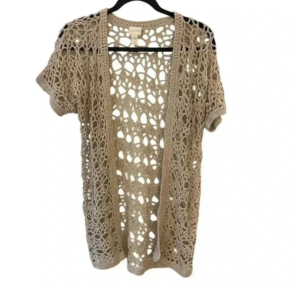 Crochet open front cardigan boho cottagecore small - Picture 1 of 8